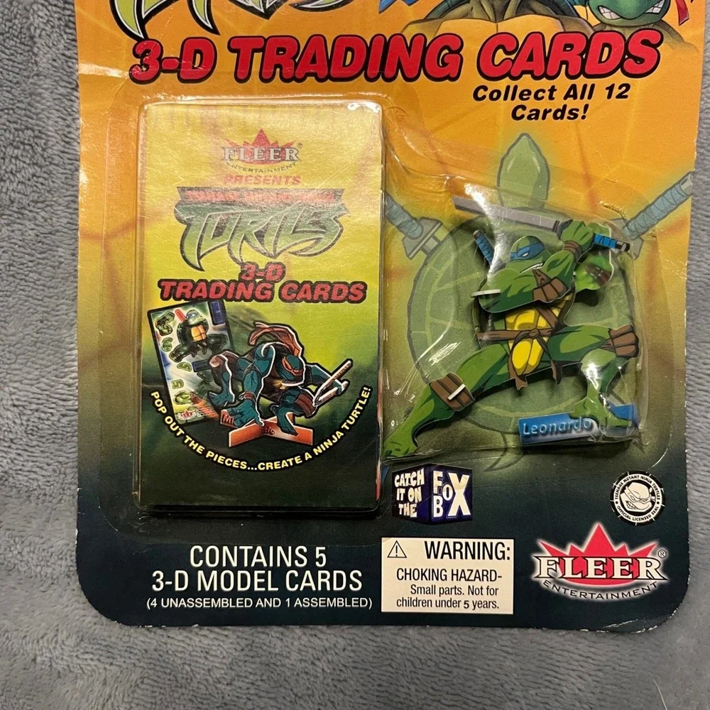 Teenage Mutant Ninja Turtles Leonardo 3-D Trading Cards 5 Model Cards Fleer 2003